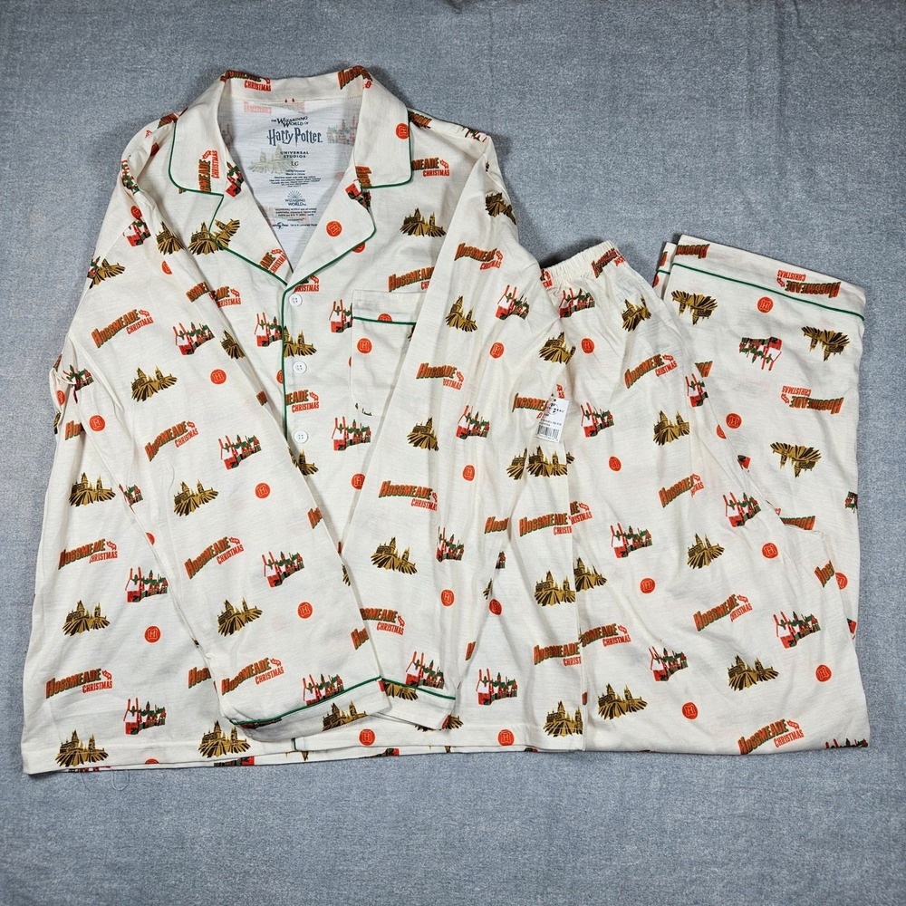 Harry Potter Hogsmeade for Christmas Pajama Set LG Universal Studios New